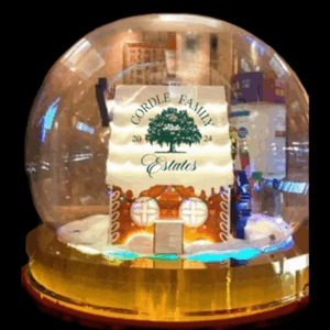 Christmas Village Snow Globe Display